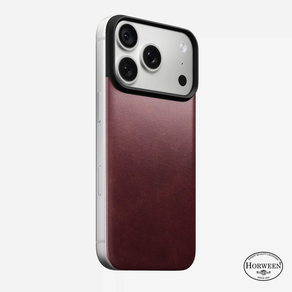 Magnetic Leather Back - iPhone 18 Pro | Burgundy | Horween | MagSafe
