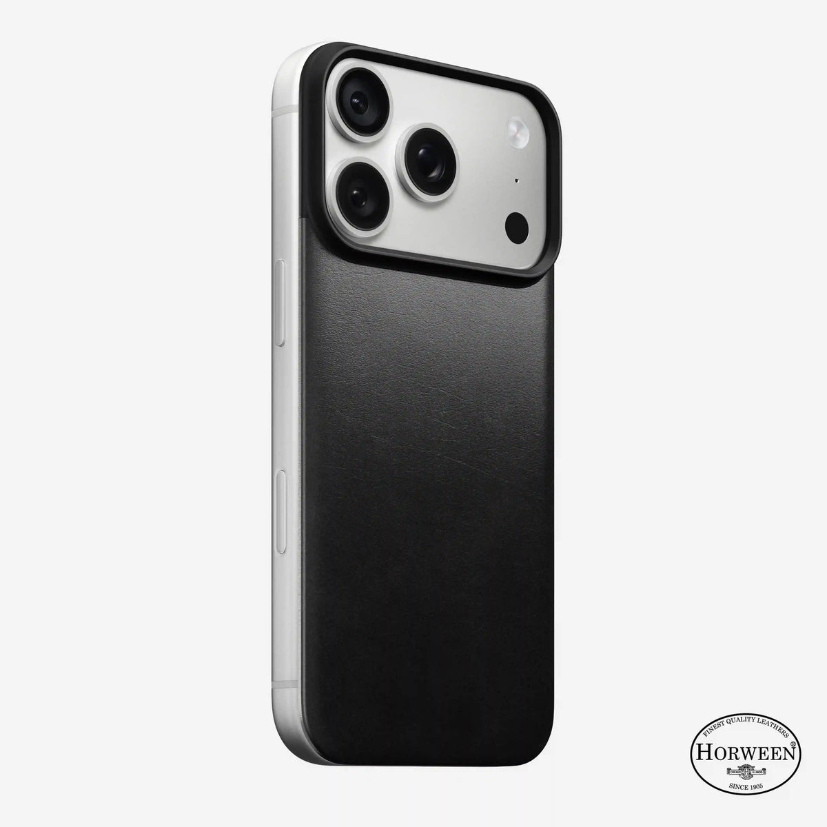 Magnetic Leather Back - iPhone 18 Pro | Black | Horween | MagSafe