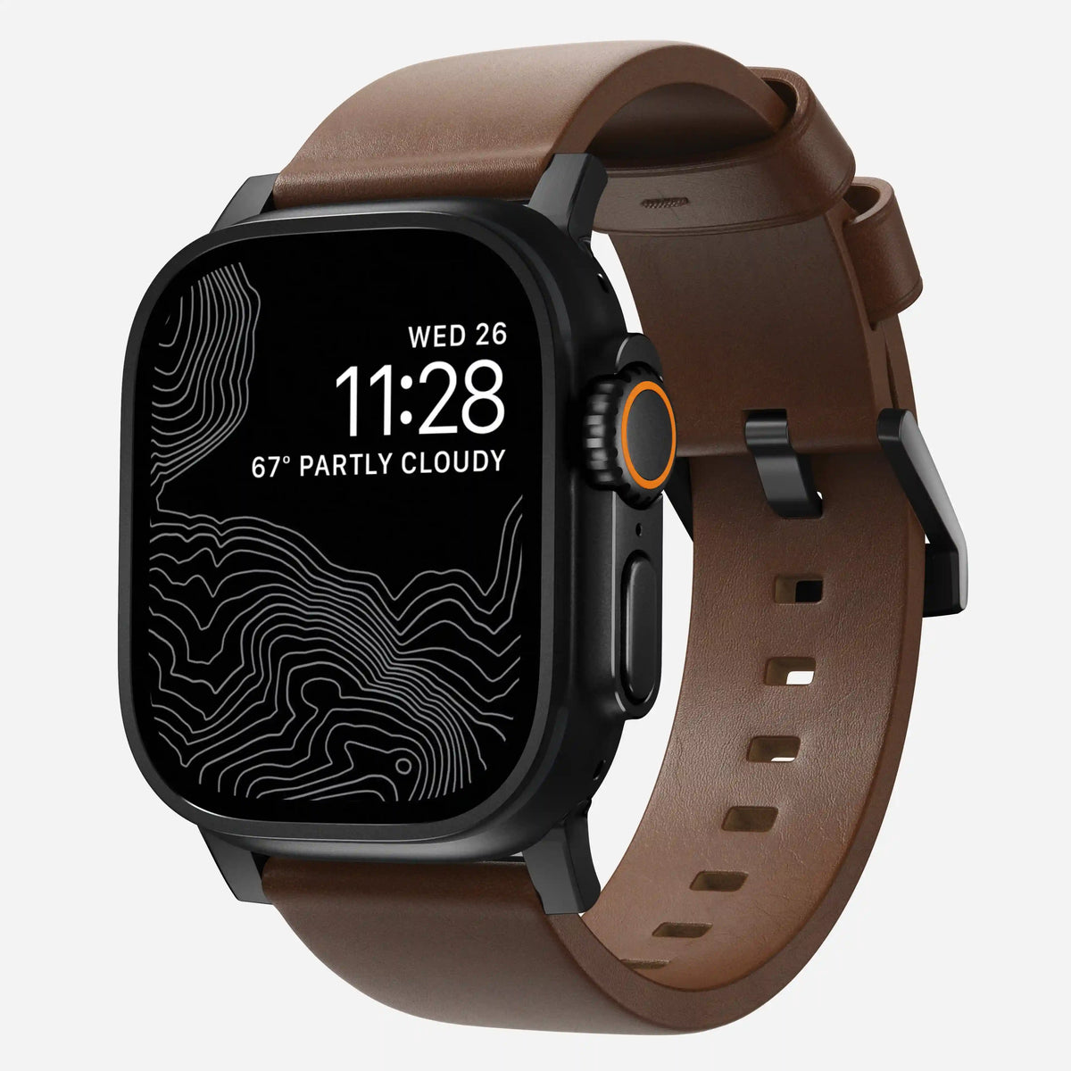 Modern Band - 46mm/49mm | Black Hardware | Brown | Camino Leather
