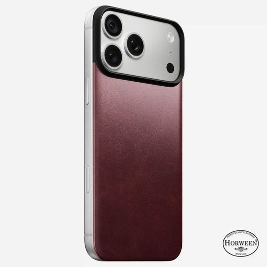 Magnetic Leather Back - iPhone 18 Pro Max | Burgundy | Horween | MagSafe