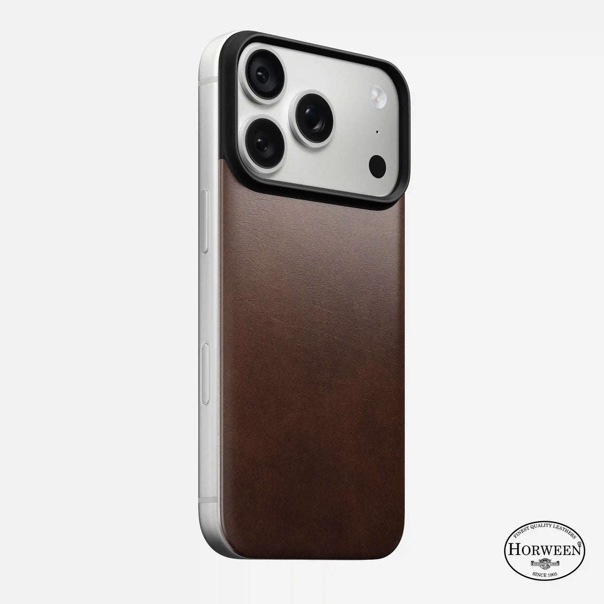 Magnetic Leather Back - iPhone 18 Pro | Rustic Brown | Horween | MagSafe