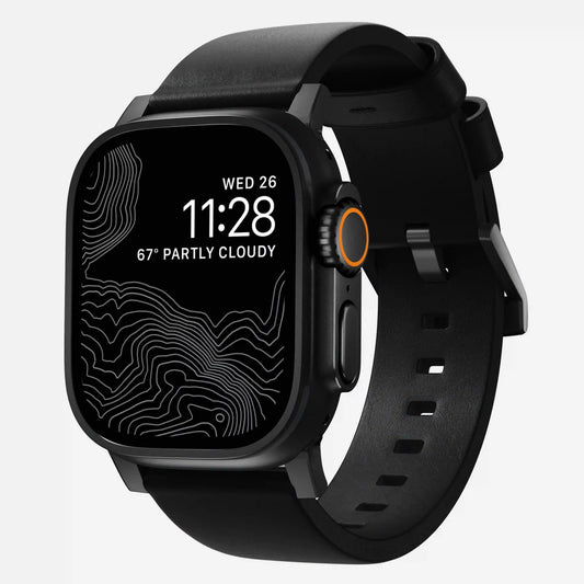 Modern Band - 46mm/49mm | Black Hardware | Black | Camino Leather