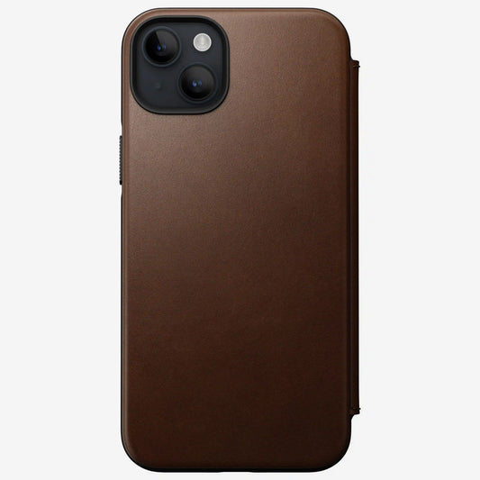 Modern Leather Folio - iPhone 14 Plus | Rustic Brown | Camino Leather