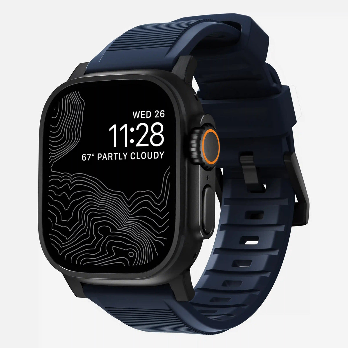 Rugged Band - 46mm/49mm | Atlantic Blue | Black Hardware