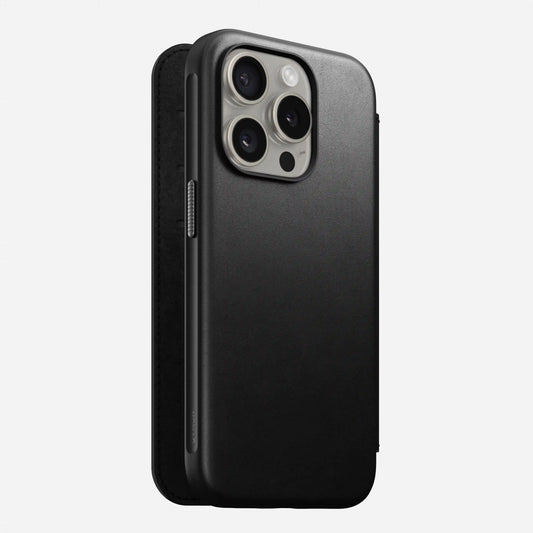 Modern Leather Folio - iPhone 15 Pro | Black | Camino Leather