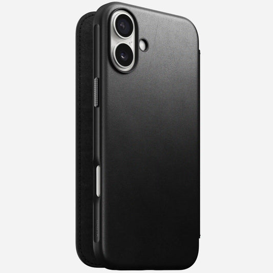 Modern Leather Folio - iPhone 16 Plus | Black | Camino Leather