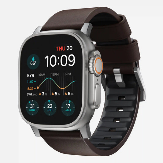 Active Band Pro - 46mm/49mm | Silver Hardware | Classic Brown Active Leather