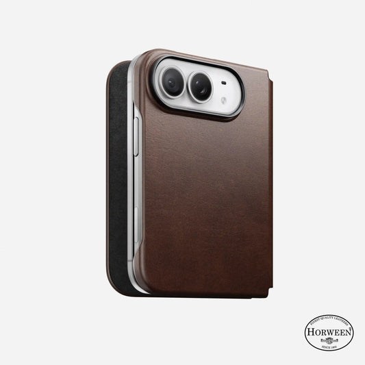 Traditional Leather Folio - iPhone Duo | Rustic Brown | Horween