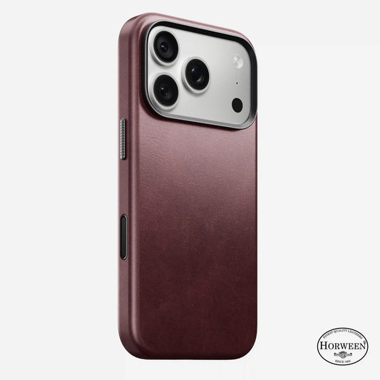 Traditional Leather Case - iPhone 18 Pro | Burgundy | Horween