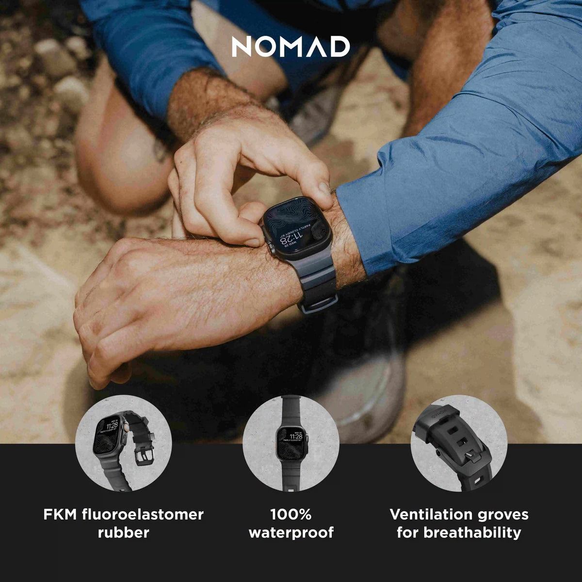 Rocky Point Band - 46mm/49mm | Storm | Natural Hardware
