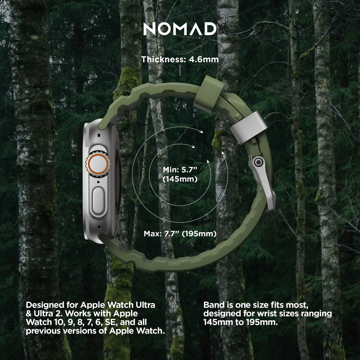 Rocky Point Band - 46mm/49mm | Storm | Natural Hardware