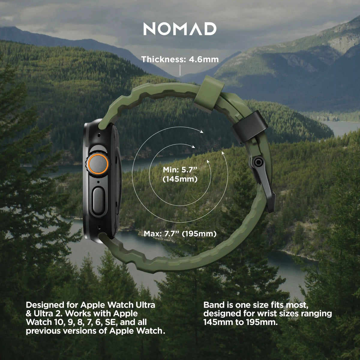Rocky Point Band - 46mm/49mm | Storm | Natural Hardware