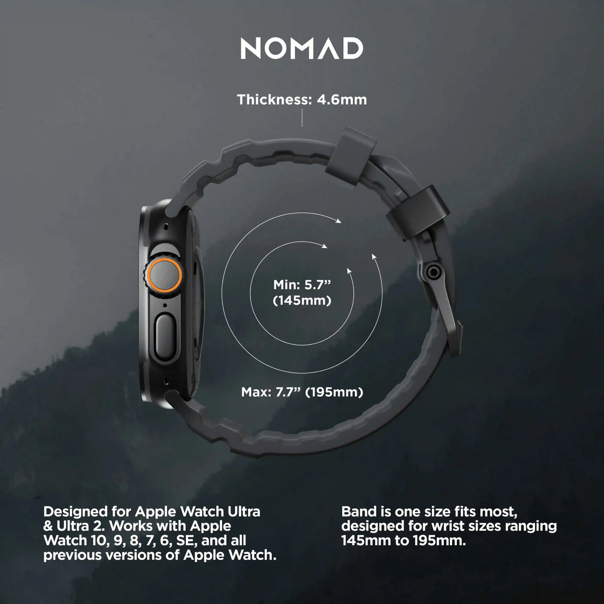 Rocky Point Band - 46mm/49mm | Storm | Natural Hardware
