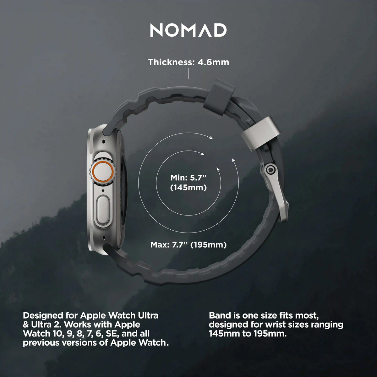Rocky Point Band - 46mm/49mm | Storm | Natural Hardware